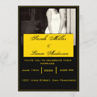 Invitación de la boda de LGBT