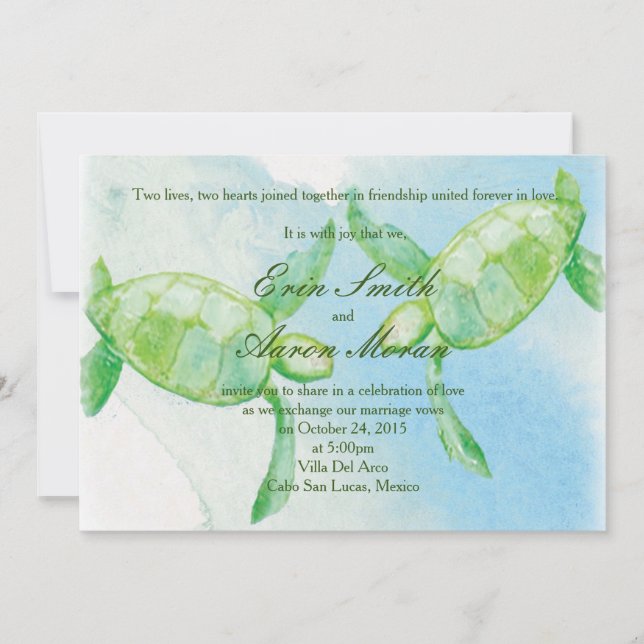 Invitación de la boda de los pares de Honu (Anverso)
