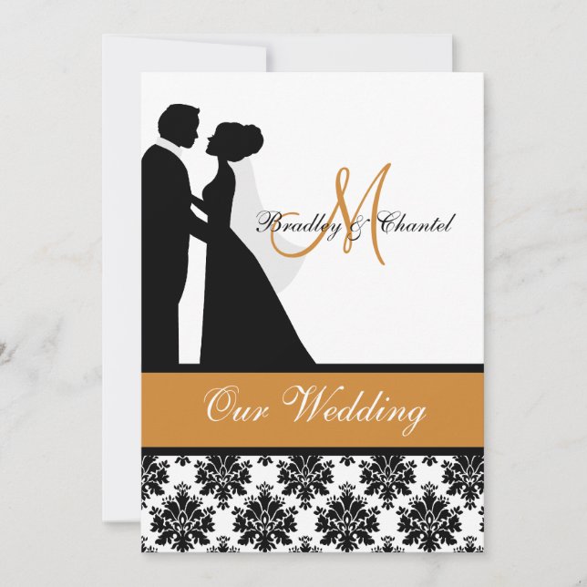 Invitación de la boda de los pares de la boda de (Anverso)