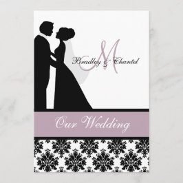 Invitación de la boda de los pares de la boda de