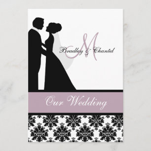 Invitación de la boda de los pares de la boda de