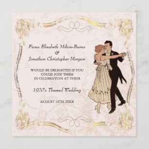 invitación de la boda de los pares del baile del