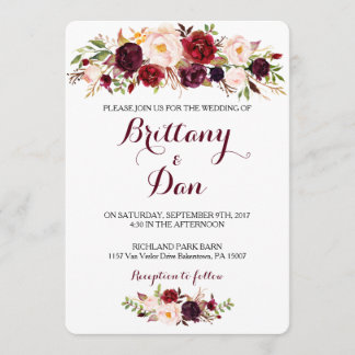 Invitación de la boda de Marsala