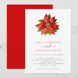 Invitación de la Boda de navidades de una sola poi