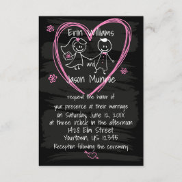 Invitación de la boda de novia y del novio de la
