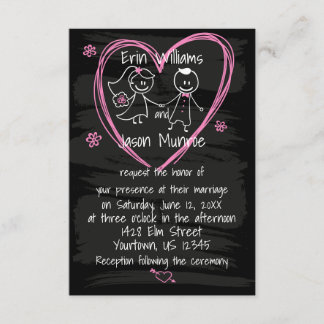 Invitación de la boda de novia y del novio de la