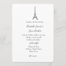 Invitación de la boda de París