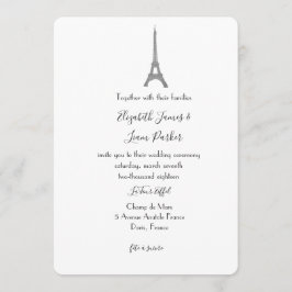 Invitación de la boda de París
