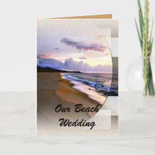Invitación de la boda de playa
