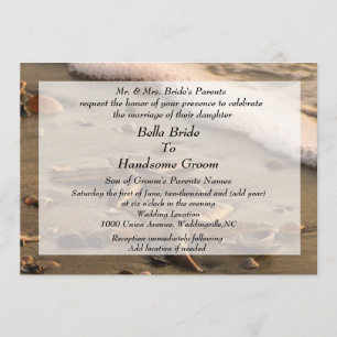 Invitación de la boda de playa