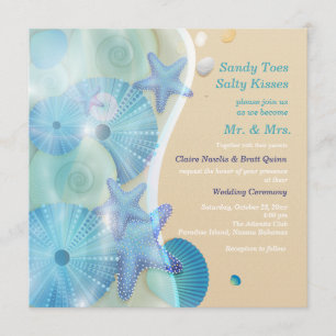 Invitación de la boda de playa
