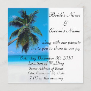 Invitación de la boda de playa
