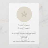 Invitación de la boda de playa del dólar de arena