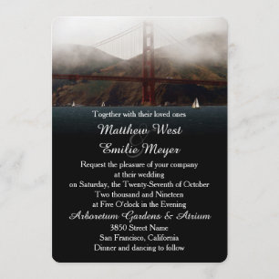 Invitación de la boda de San Francisco del Golden