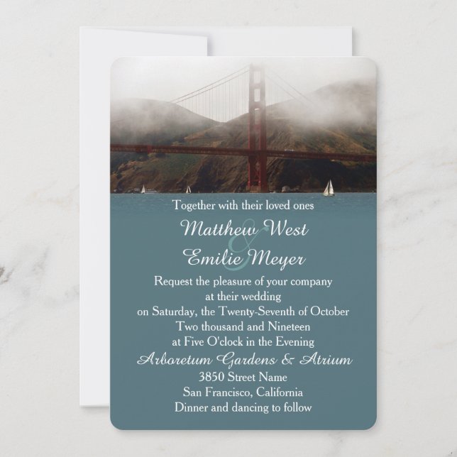 Invitación de la boda de San Francisco del Golden (Anverso)
