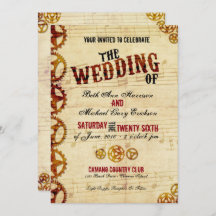 Invitación de la boda de Steampunk
