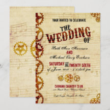 Invitación de la boda de Steampunk