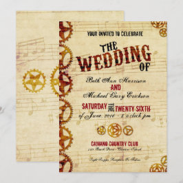 Invitación de la boda de Steampunk