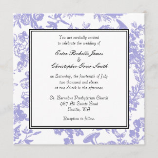 Invitación de la boda de Toile del bígaro
