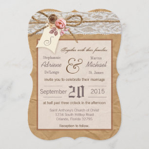 invitación de la boda del arco de la guita del