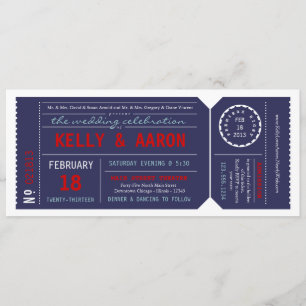 Invitación de la boda del boleto de Playbill -