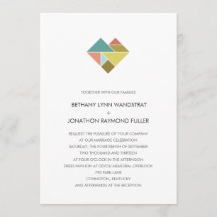Invitación de la boda del corazón del rompecabezas