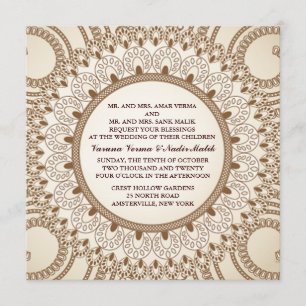 Invitación de la boda del cordón de Catalina