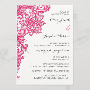 Invitación de la boda del cordón de las rosas
