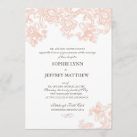 Invitación de la boda del cordón del vintage