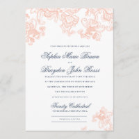Invitación de la boda del cordón del vintage -