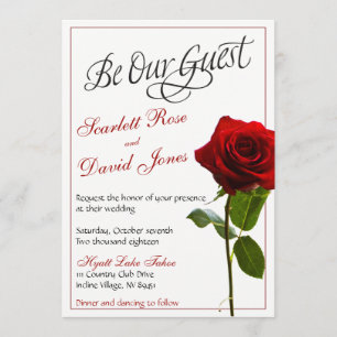 Invitación de la boda del cuento de hadas