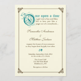 Invitación de la boda del cuento de hadas del