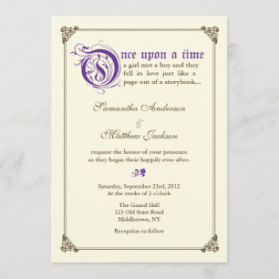Invitación de la boda del cuento de hadas del