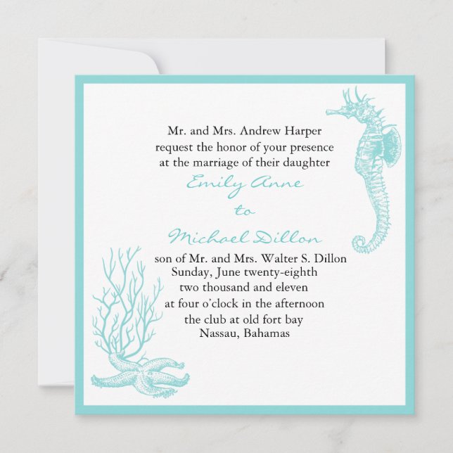 Invitación de la boda del destino (Anverso)