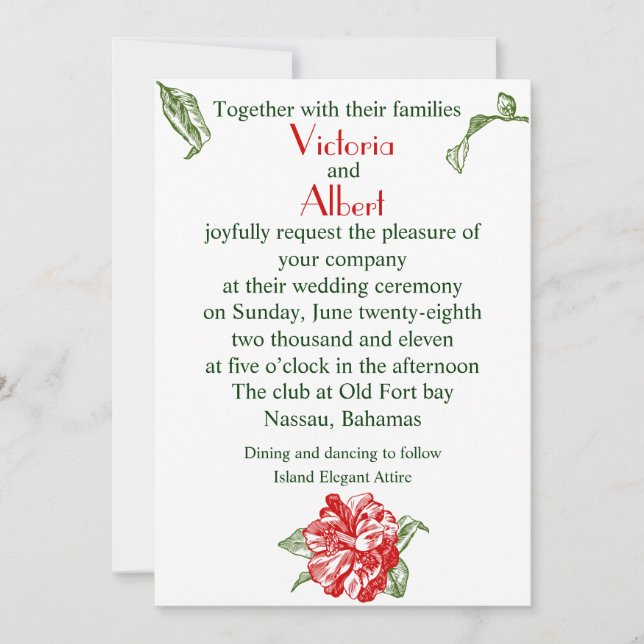 Invitación de la boda del destino (Anverso)