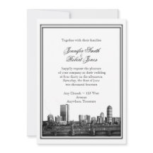 Invitación de la boda del destino de Boston