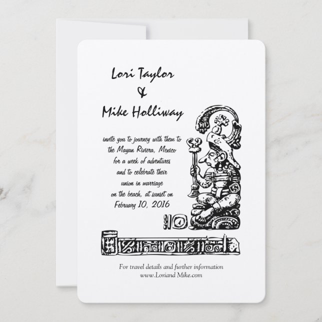 Invitación de la boda del destino de la playa de (Anverso)