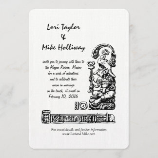 Invitación de la boda del destino de la playa de