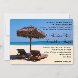 Invitación de la boda del destino de las sillas de