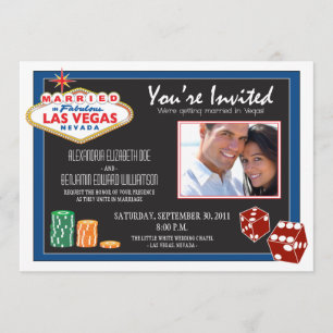 Invitación de la boda del destino de Las Vegas