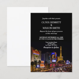 Invitación de la boda del destino de Viva Las