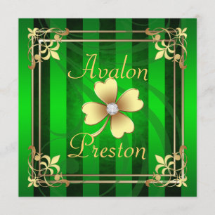 Invitación de la boda del día de St Patrick