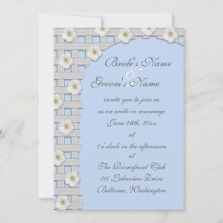 Invitación de la boda del enrejado de la