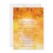 Invitación de la boda del esplendor del otoño de