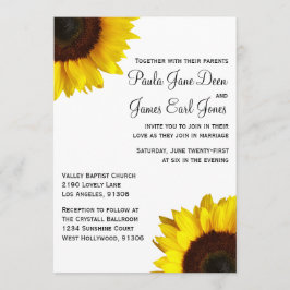 Invitación de la boda del girasol