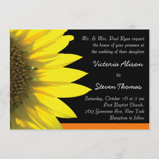 Invitación de la boda del girasol