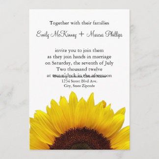Invitación de la boda del girasol