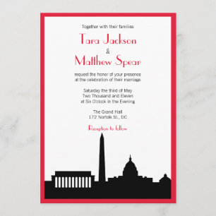 Invitación de la boda del horizonte de DC -