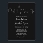 Invitación de la boda del horizonte de NYC<br><div class="desc">Esta invitación moderna del boda es grande para todo el ésas que se casan en NYC y necesita un diseño contemporáneo liso para su invita.</div>