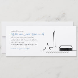 Invitación de la boda del horizonte del Washington